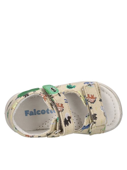 Sandali in pelle e tessuto FALCOTTO | MEMO 2 0011501092.04.0E01BEIGE-MULTICOLOR